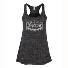 Load image into Gallery viewer, Ladies Relaxed Racerback Tank Top - Detroit Buckle Blackout Black Marble
