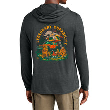 Load image into Gallery viewer, Mens Long Sleeve Hooded Jeep® Sasquatch Family T-Shirt-Black Heather
