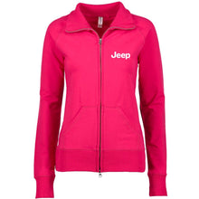 Load image into Gallery viewer, Ladies Jeep® Text Embroidered Fleece Jacket - Multiple Colors-FINAL SALE
