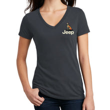 Load image into Gallery viewer, Ladies Jeep® Dogs Built For Adventure V-neck
