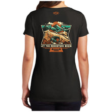 Load image into Gallery viewer, Ladies Jeep® Dunes V-neck - Black
