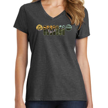 Load image into Gallery viewer, Ladies Jeep® Atomic Grille V-neck - Heather Black
