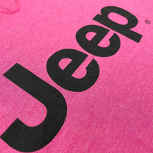Load image into Gallery viewer, Ladies Jeep® Text Triblend Hooded Pullover - Bright Pink Heather
