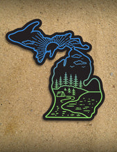 Load image into Gallery viewer, Line Art - 4&quot; Michigan Sticker
