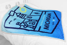 Load image into Gallery viewer, Michigan Lighthouse Sherpa Blanket
