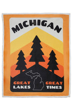 Load image into Gallery viewer, Michigan Pines Sherpa Blanket
