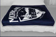 Load image into Gallery viewer, Michigan Shield Sherpa Blanket
