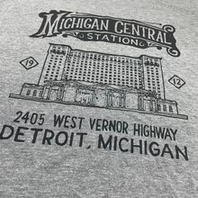 Load image into Gallery viewer, Mens Michigan Central Station 2 T-shirt (Grey Triblend)

