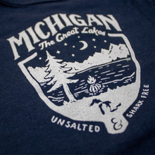Load image into Gallery viewer, Baby Onesie - Michigan Shield - Navy
