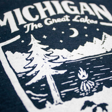 Load image into Gallery viewer, Youth - Michigan Shield T-shirt - Navy Triblend
