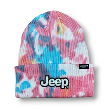 Load image into Gallery viewer, Hat - Jeep Text Flip Knit Tie-Dye - Cotton Candy
