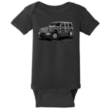 Load image into Gallery viewer, Baby Onesie - Jeep Wrangler Line Art
