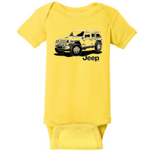 Load image into Gallery viewer, Baby Onesie - Jeep Wrangler Line Art
