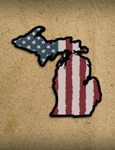 Load image into Gallery viewer, Old Glory - 4&quot; Michigan Sticker

