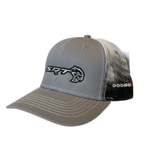 Load image into Gallery viewer, Hat - Dodge SRT Hellcat Gravel SnapBack Trucker - Black/Grey/White
