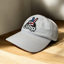 Load image into Gallery viewer, Hat - Jeep Wave USA Chino Twill Patch Hat - White

