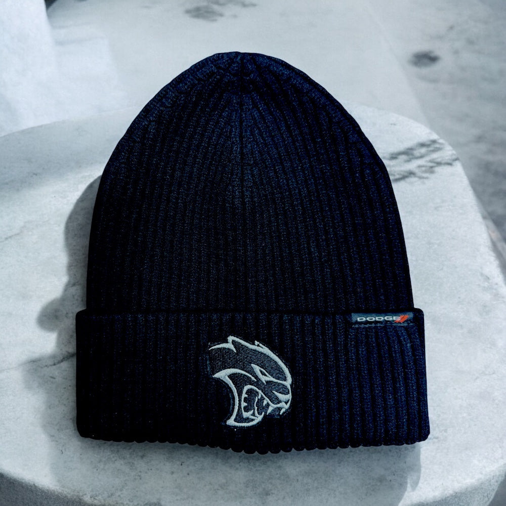 Hat - Dodge Hellcat Flip Knit Patch - Black