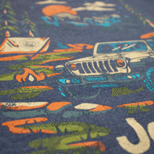 Load image into Gallery viewer, Mens Jeep® Freedom To Roam Crew Neck Sweatshirt - Heather Navy Blue
