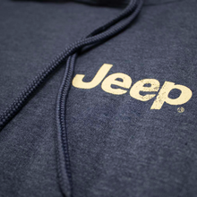 Load image into Gallery viewer, Mens Jeep® Freedom To Roam Hoodie Sweatshirt - Heather Navy Blue
