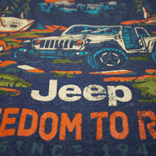 Load image into Gallery viewer, Mens Jeep® Freedom To Roam Hoodie Sweatshirt - Heather Navy Blue
