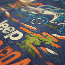 Load image into Gallery viewer, Mens Jeep® Freedom To Roam Hoodie Sweatshirt - Heather Navy Blue
