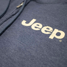 Load image into Gallery viewer, Mens Jeep® Freedom To Roam Zip Hoodie Sweatshirt - Heather Navy Blue
