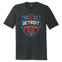 Load image into Gallery viewer, Mens Detroit Shield RWB T-shirt (Heather Black)

