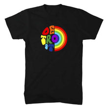 Load image into Gallery viewer, Unisex/Mens Detroit Rainbow T-shirt (Black)
