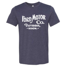 Load image into Gallery viewer, Mens Ford Distressed 1903 Text - Triblend Heather Navy
