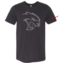 Load image into Gallery viewer, Mens Dodge SRT Hellcat REDEYE T-shirt - Heather Black Triblend
