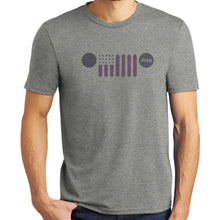 Load image into Gallery viewer, Mens Jeep® Flag Grille - Triblend Grey T-Shirt
