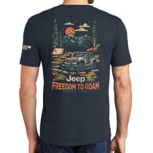 Load image into Gallery viewer, Mens Jeep® Freedom To Roam T-Shirt - Navy Blue
