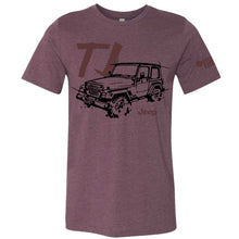 Load image into Gallery viewer, Mens Jeep® TJ Wrangler - LDD Series - Triblend Burgundy T-Shirt
