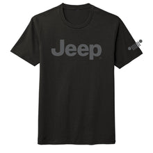 Load image into Gallery viewer, Mens Jeep® Text Blackout T-Shirt - Black
