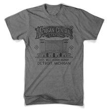 Load image into Gallery viewer, Mens Michigan Central Station 2 T-shirt (Grey Triblend)
