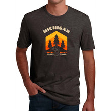 Load image into Gallery viewer, Mens Michigan Pines T-shirt (Heather Brown)
