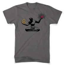 Load image into Gallery viewer, Mens Peace Love Detroit T-shirt - Charcoal
