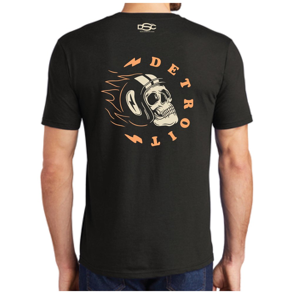 Mens Detroit Skull Racer T-shirt (Black) – Detroit Can Company