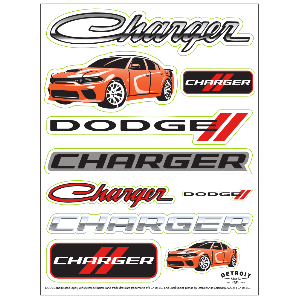 Sticker - Dodge Charger - Sheet