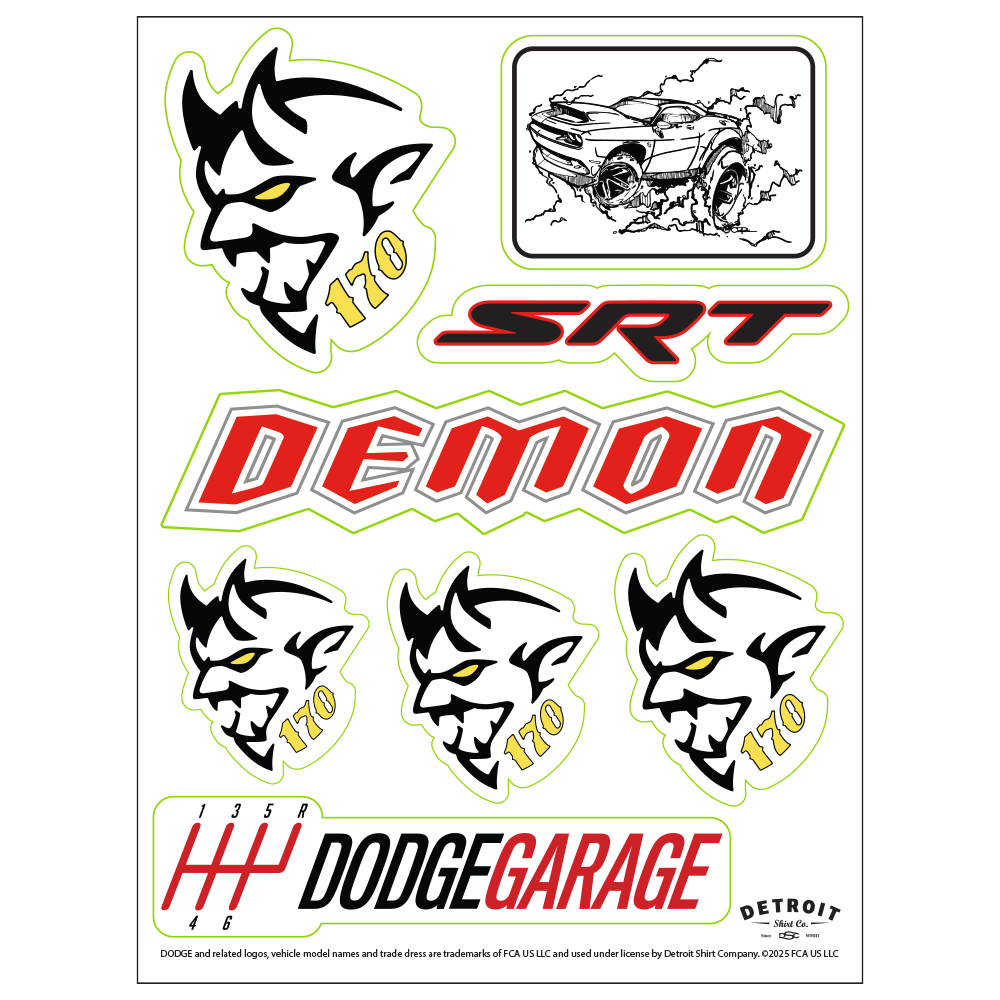 Sticker - Dodge Demon 170 - Sheet