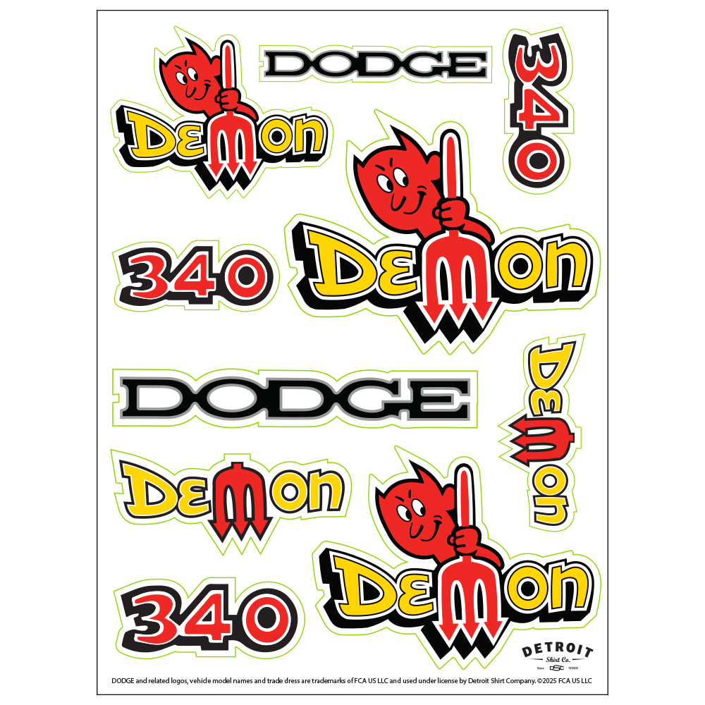 Sticker - Dodge Demon Vintage - Sheet