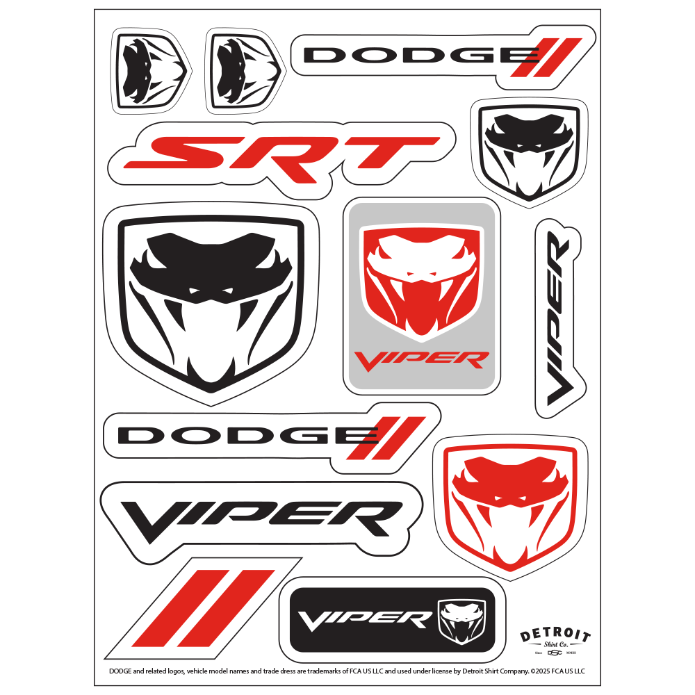 Sticker - Dodge Viper Fangs - Sheet