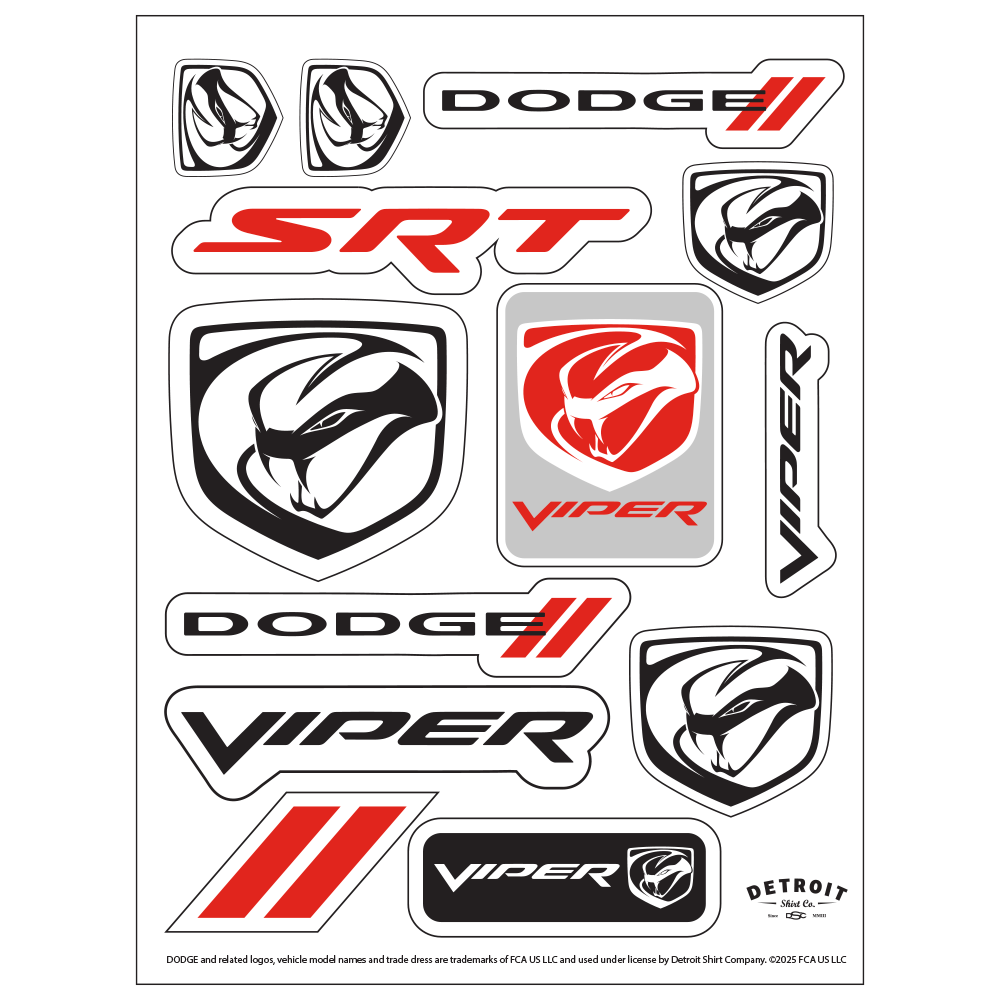Sticker - Dodge Viper Stryker - Sheet