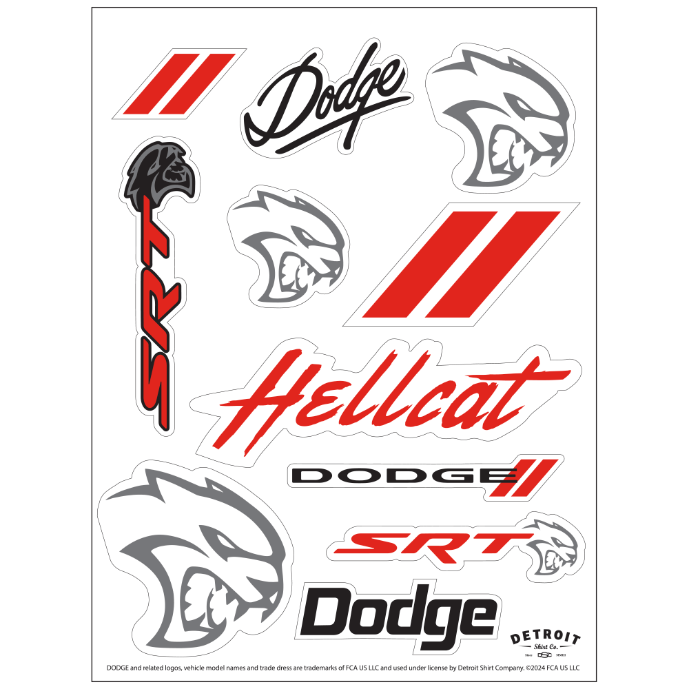 Sticker - Dodge Hellcat - Sheet