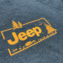 Load image into Gallery viewer, Mens Long Sleeve Hooded Jeep® Sasquatch Family T-Shirt-Black Heather
