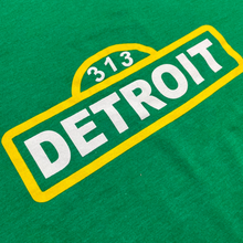 Load image into Gallery viewer, Mens Detroit Street Sign T-shirt (Heather Kelly Green)
