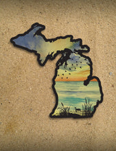 Load image into Gallery viewer, Sunset Birds - 4&quot; Michigan Sticker

