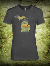 Load image into Gallery viewer, Sunset Birds - Women&#39;s - Dark Heather
