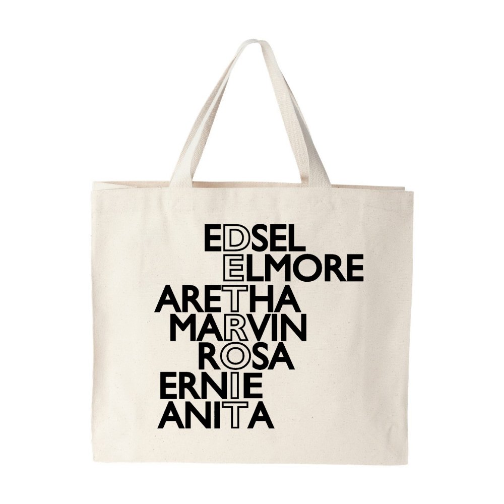 Tote Bag - Detroit Names - Natural
