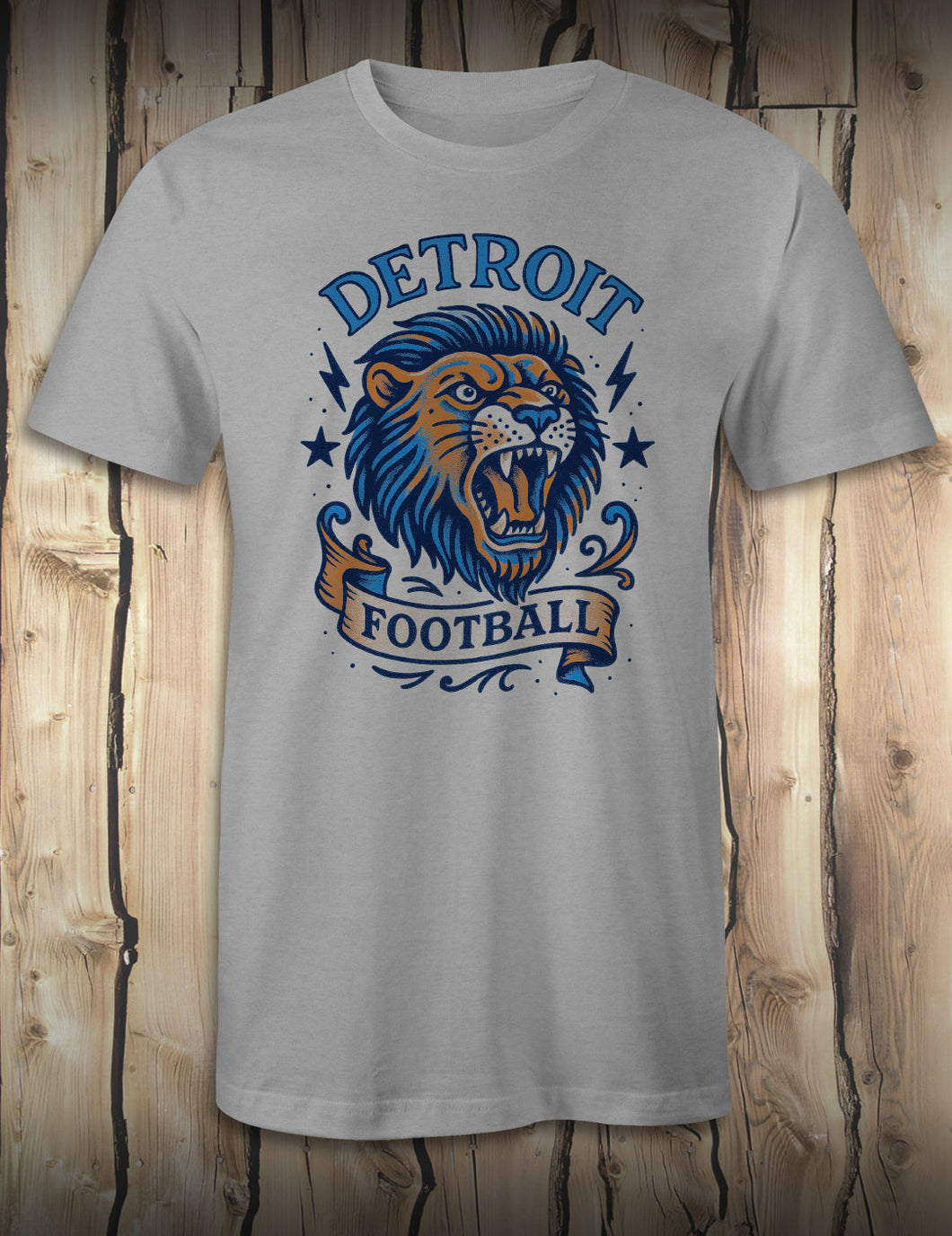 Vintage Detroit Football - Silver